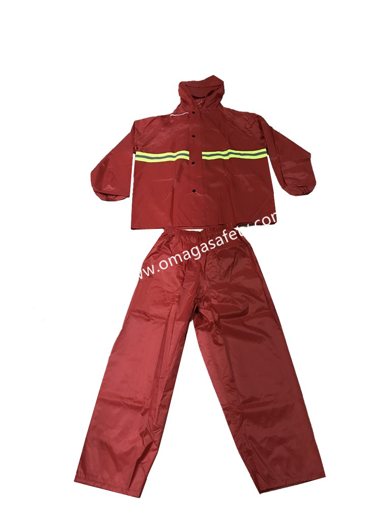  COLORED RED RAINCOAT PANTS AND JACKET CODE: MG-10